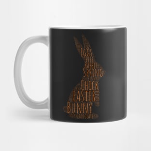 Cute Chocolate Bunny Easter Words Mug